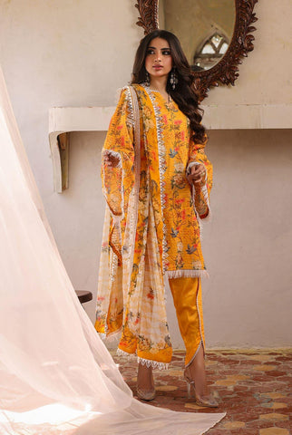 3 Piece Unstitched | Digital Printed | Lawn