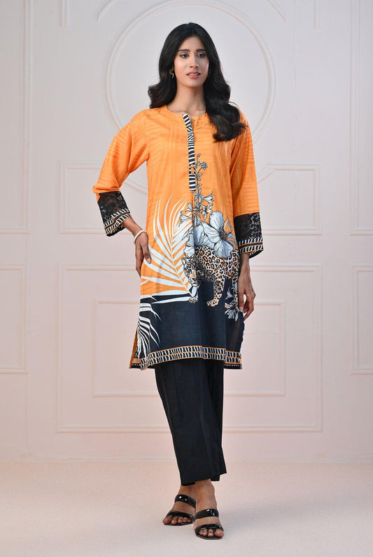 1 PC | RTW | Digital Printed Embroidered Lawn Shirt