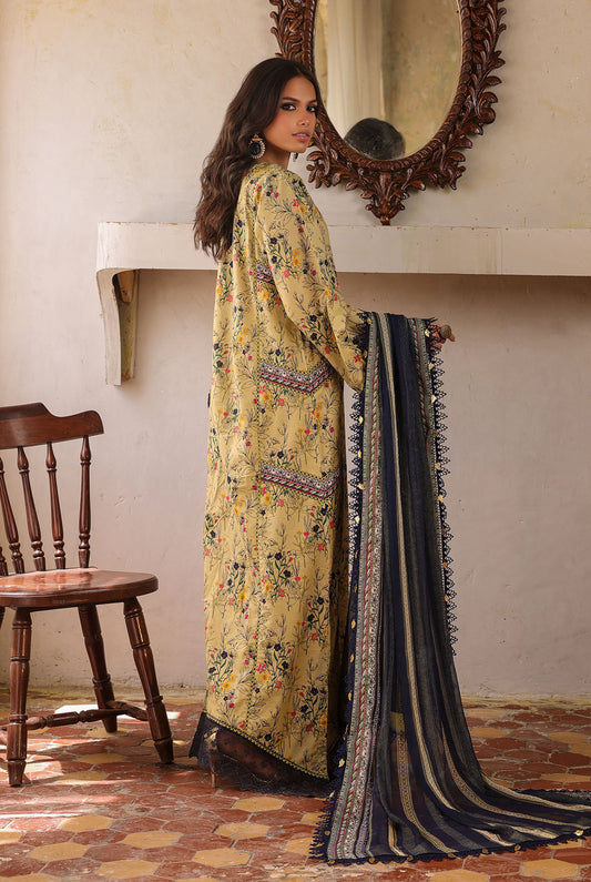 3 Piece Unstitched | Embroidered | Slub Lawn