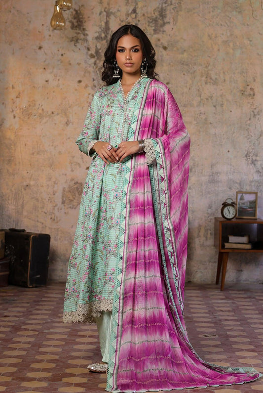 3 Piece Unstitched | Digital Printed | Lawn