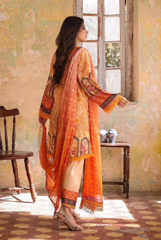 3 Piece Unstitched | Embroidered | Slub Lawn