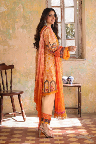 3 Piece Unstitched | Embroidered | Slub Lawn