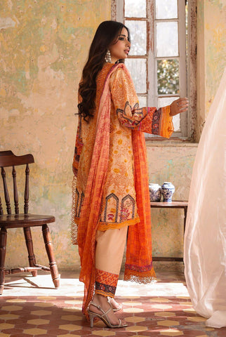 3 Piece Unstitched | Embroidered | Slub Lawn