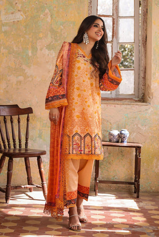 3 Piece Unstitched | Embroidered | Slub Lawn