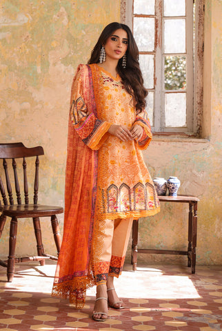 3 Piece Unstitched | Embroidered | Slub Lawn