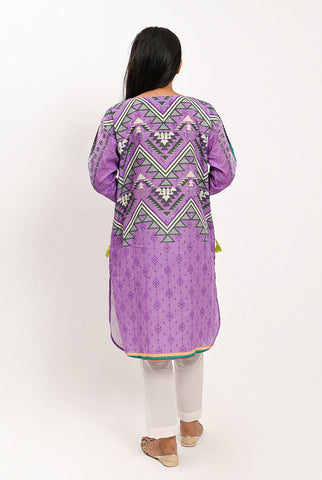 1PC | Khaddar Emb. Light Purple Shirt |RTW