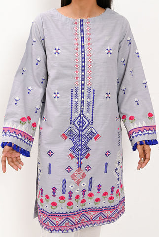 1PC | Khaddar Emb. Lilac Purple Shirt |RTW