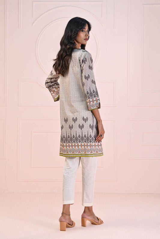 1 PC | RTW | Digital Printed Embroidered Lawn Shirt