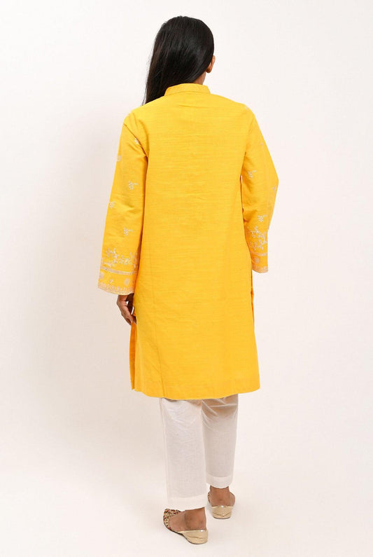 1PC | Khaddar Emb. Yellow Shirt |RTW