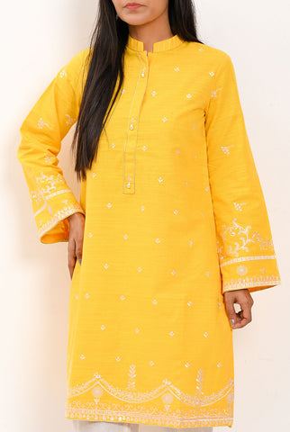 1PC | Khaddar Emb. Yellow Shirt |RTW