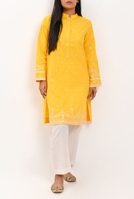 1PC | Khaddar Emb. Yellow Shirt |RTW