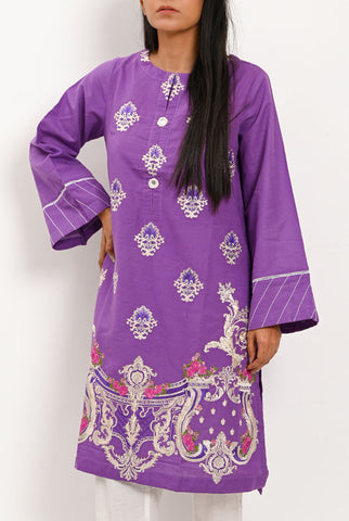 1PC | Khaddar Emb. Purple Shirt |RTW