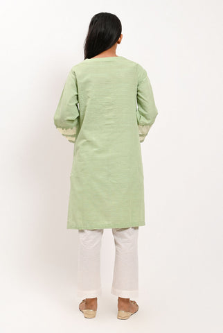 1PC | Khaddar Emb. Mind Green Shirt |RTW