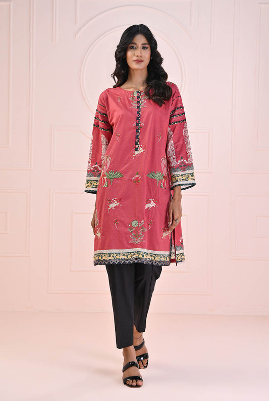 1 PC | RTW | Digital Printed Embroidered Lawn Shirt