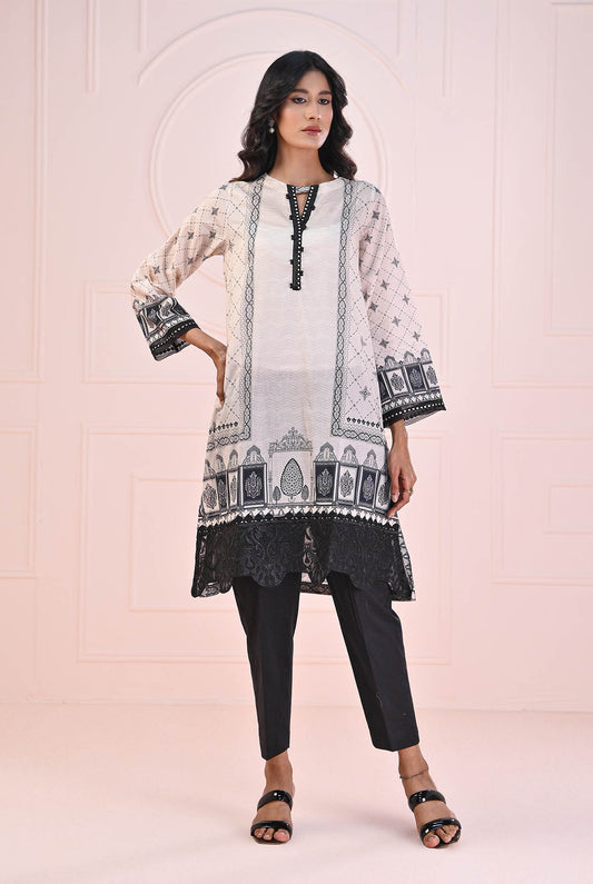 1 PC | RTW | Digital Printed Embroidered Lawn Shirt