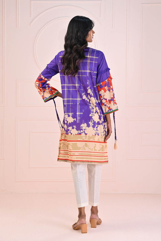 1 PC | RTW | Digital Printed Embroidered Lawn Shirt