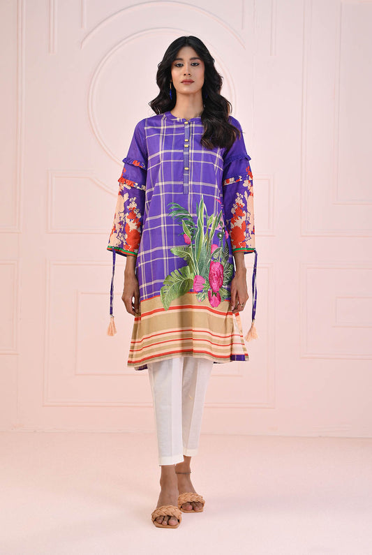 1 PC | RTW | Digital Printed Embroidered Lawn Shirt