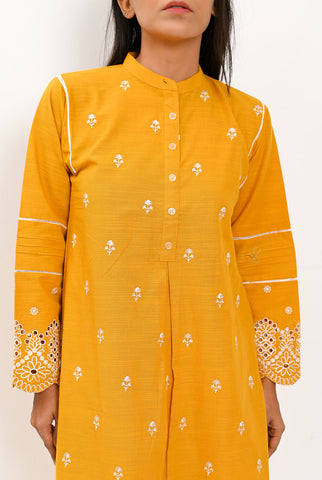 1PC | Khaddar Yellow Emb. Shirt |RTW