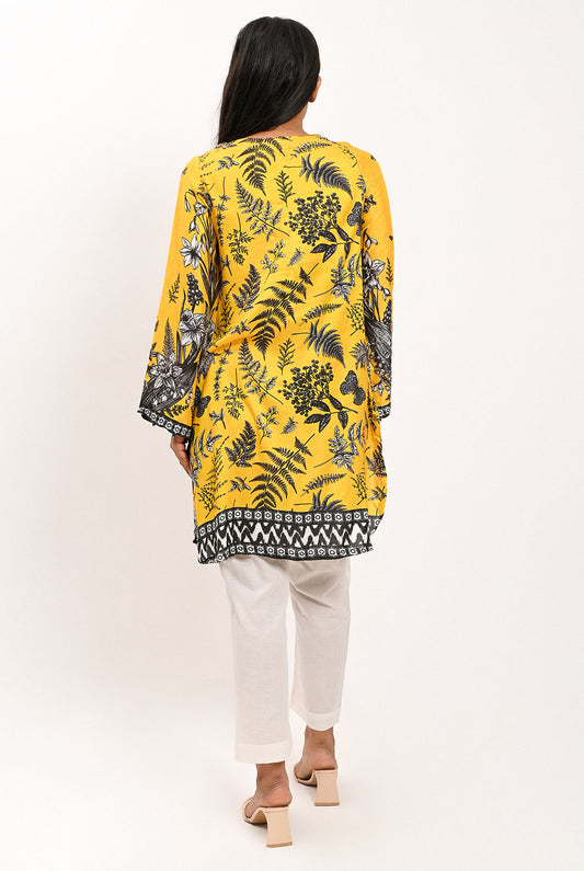 PC | Yellow & Black Nature Print Shirt | RTW