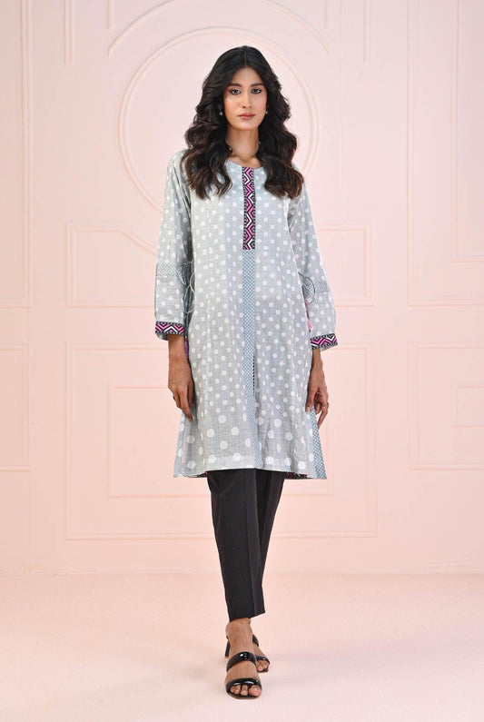 1 PC | RTW | Digital Printed Embroidered Lawn Shirt