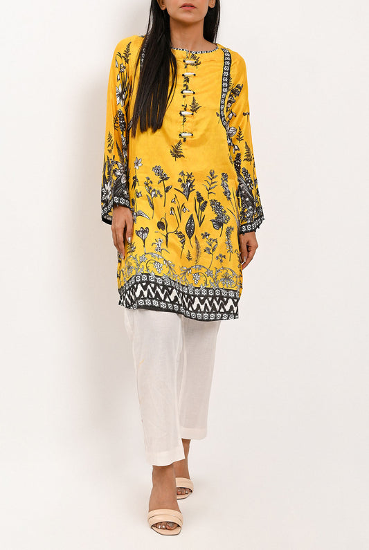 PC | Yellow & Black Nature Print Shirt | RTW