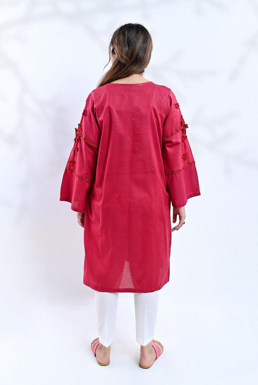 1Pc | Dobby Signal Red Shirt |RTW