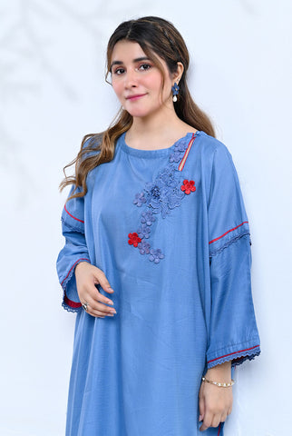 1Pc | Dobby Azure Blue Shirt | RTW