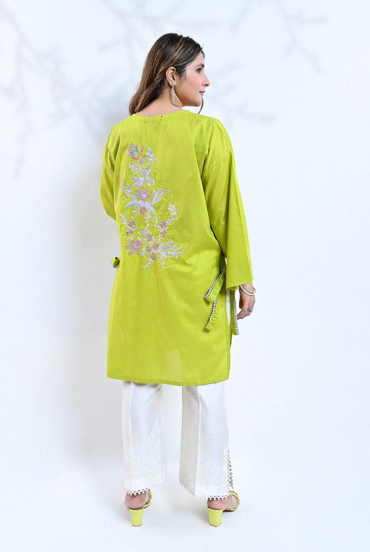 1Pc | Emb. Dobby Mint Green Shirt |RTW