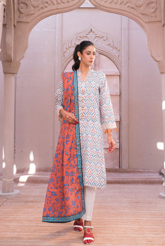 3 Piece | Unstitched | Digital Printed Lawn