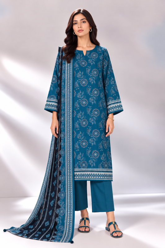 3 PIECE - PRINTED KHADDAR SUIT