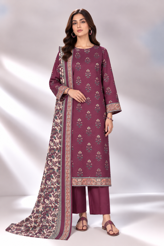 3 PIECE - PRINTED KHADDAR SUIT