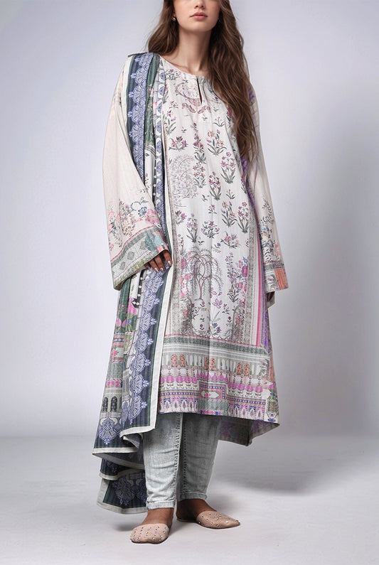 2PC | Viscose Slub Shirt & Dupatta |RTW