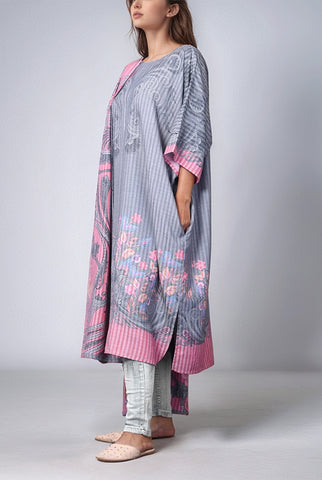 2PC | Viscose Slub Shirt & Dupatta |RTW