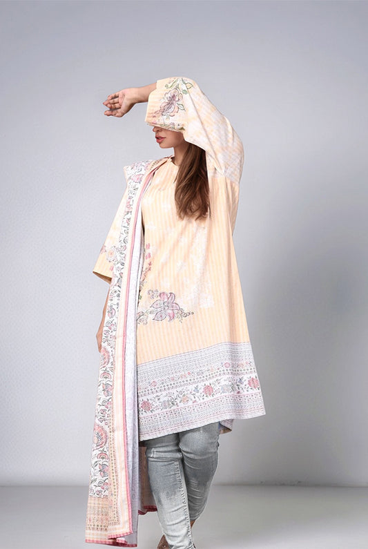 2PC | Viscose Slub Shirt & Dupatta |RTW