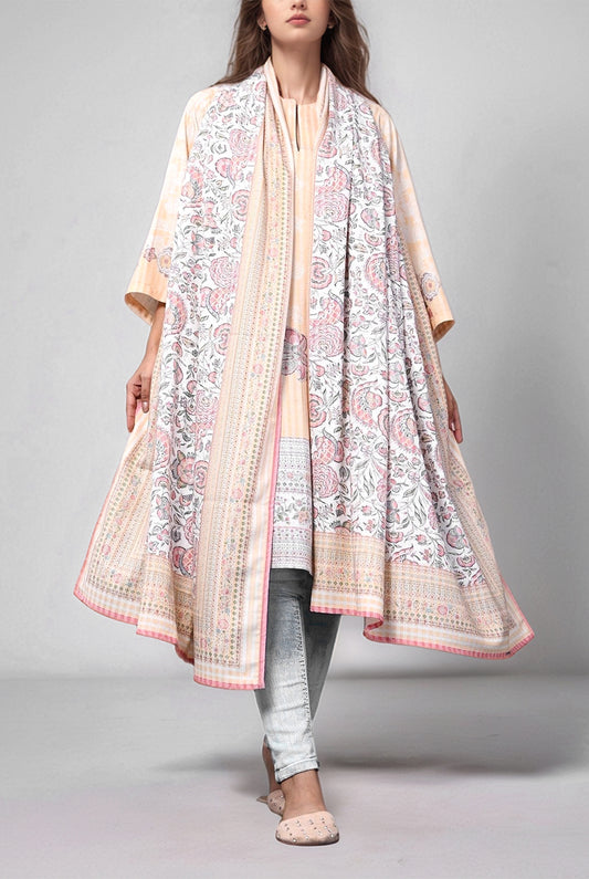 2PC | Viscose Slub Shirt & Dupatta |RTW