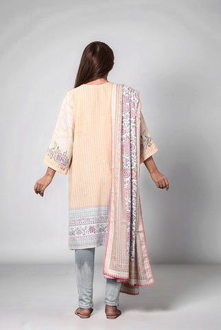 2PC | Viscose Slub Shirt & Dupatta |RTW