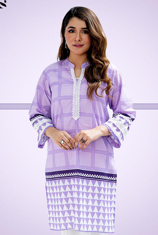 1 Pc | RTW |Purple Lawn Shirt