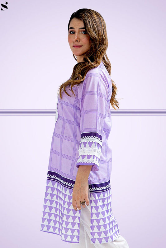 1 Pc | RTW |Purple Lawn Shirt