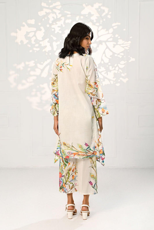 1Pc | Lawn OffWhite Kurti | RTW