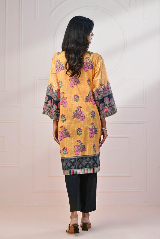 1 PC | RTW | Digital Printed Embroidered Lawn Shirt