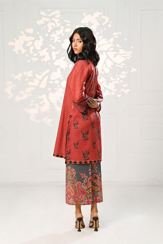 1Pc | Lawn Red Kurti | RTW