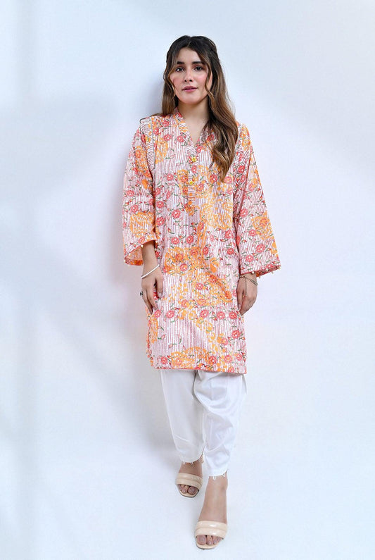 1Pc | RTW | Cotton Satin Multi Shirt