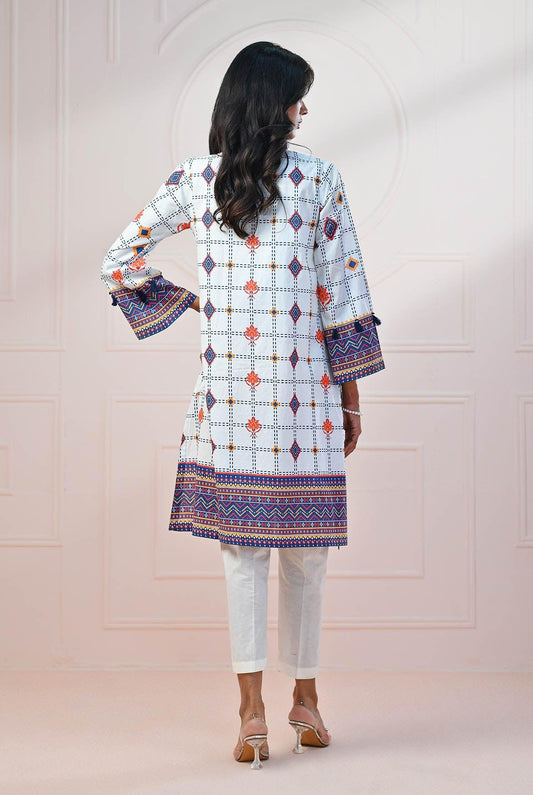 1 PC | RTW | Digital Printed Citrus Lavender Lawn Shirt