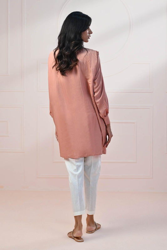 1 PC | RTW | Blush Poly Viscose Shirt