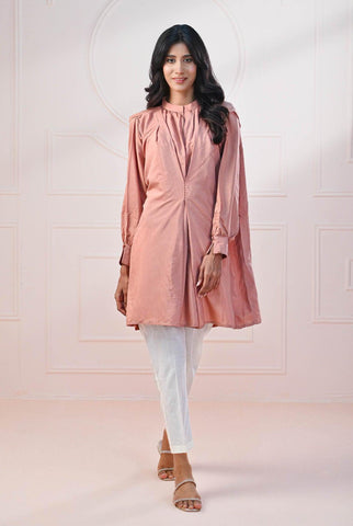 1 PC | RTW | Blush Poly Viscose Shirt