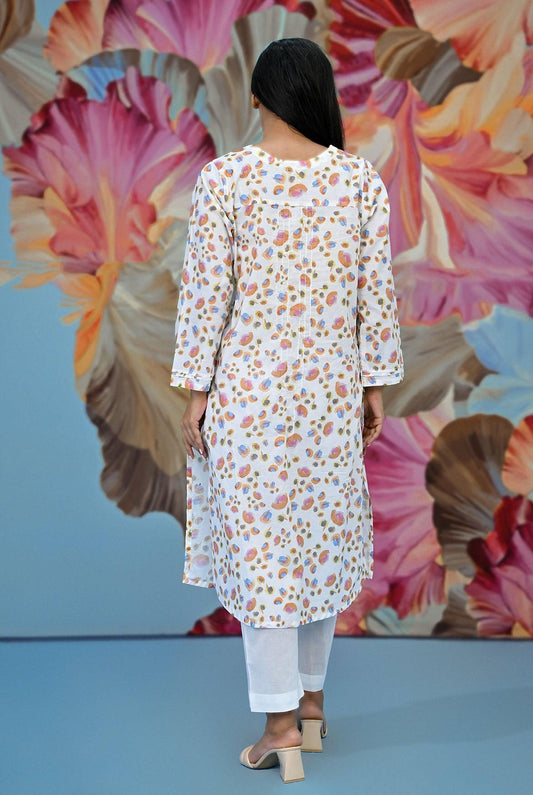 1Pc | Lawn White Kurti | RTW