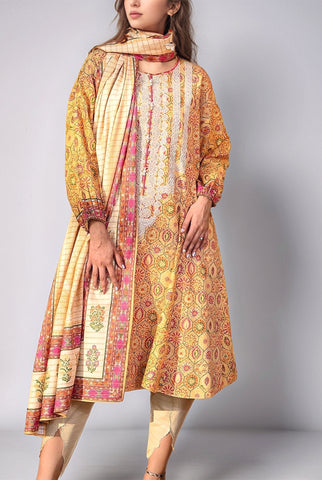 3Pc | Unstitched | Embroidered Khaddar