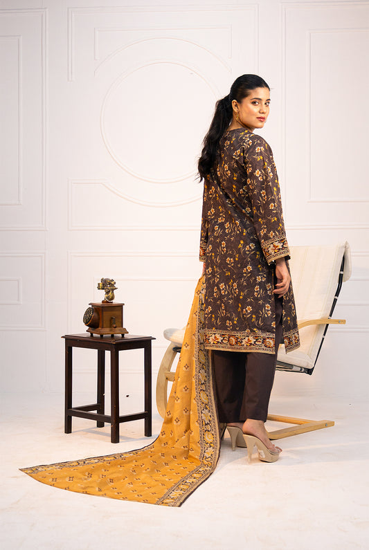 3 Pc | Unstitched | Lawn