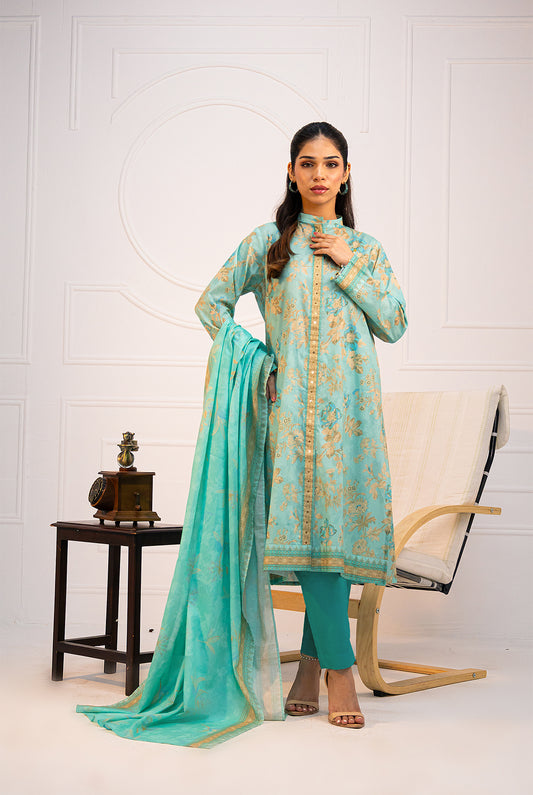 3 Pc | Unstitched | Lawn