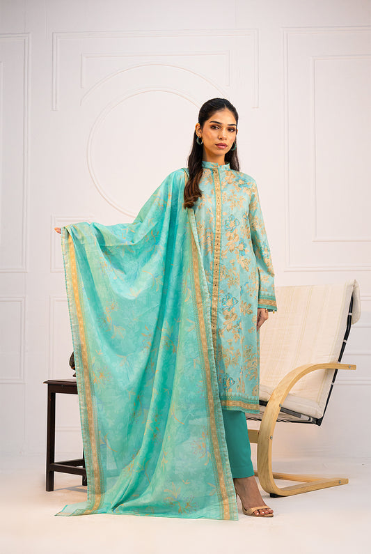 3 Pc | Unstitched | Lawn